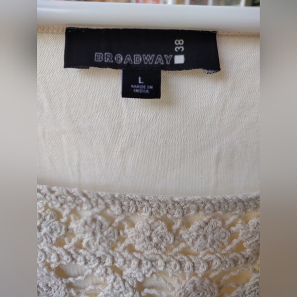 Cream Crochet Square-Neck Blouse - Picture 5 of 5